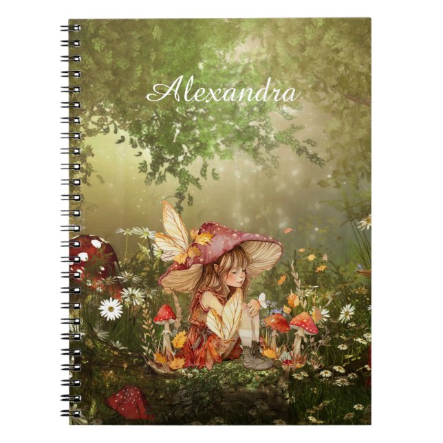 Cuaderno Hada de setas en el bosque (Frente)