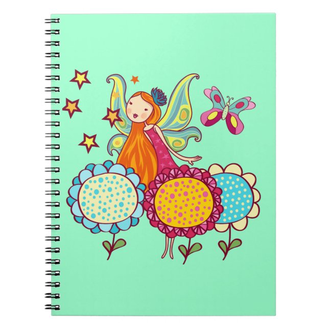 Cuaderno Hada del jardín con las flores (Frente)