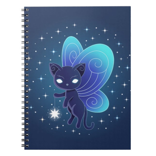Cuaderno Hada Estrella Nocturna Pixie Gato (Frente)