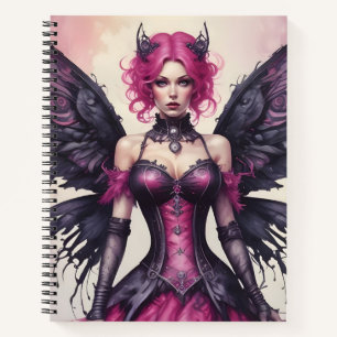 Cuaderno Hada Gótica Rosa y Negra
