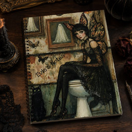 Cuaderno Hada Gótica Vintage en Inodoro Halloween Personali