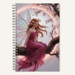 Cuaderno Hada mágica entre flores de cerezo – Ilustración d
