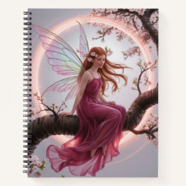 Cuaderno Hada mágica entre flores de cerezo – Ilustración d