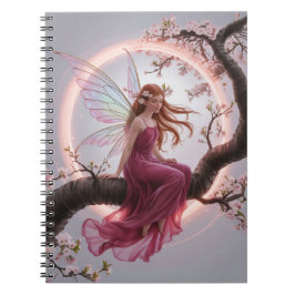 Cuaderno Hada mágica entre flores de cerezo – Ilustración d