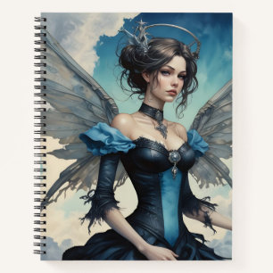 Cuaderno Hada Mecánica Azul y Negra