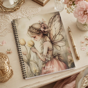 Cuaderno Hada Personalizada con Alas de Mariposa Caprichosa