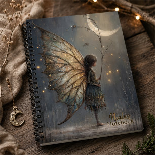 Cuaderno Hada Personalizada del Bosque Encantado bajo la Lu