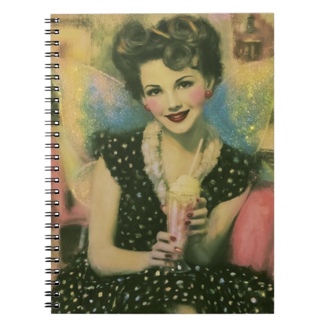 Cuaderno Hada Preciosa de los Años 50 en la Heladería (Frente)