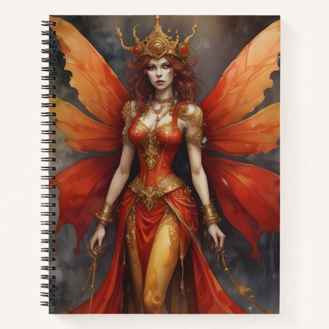 Cuaderno Hada Steampunk Escarlata (Anverso)