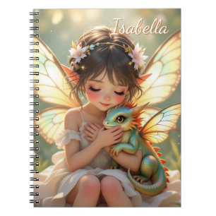 Cuaderno Hada y Dragón Chibi Cuento de Hadas de Anime
