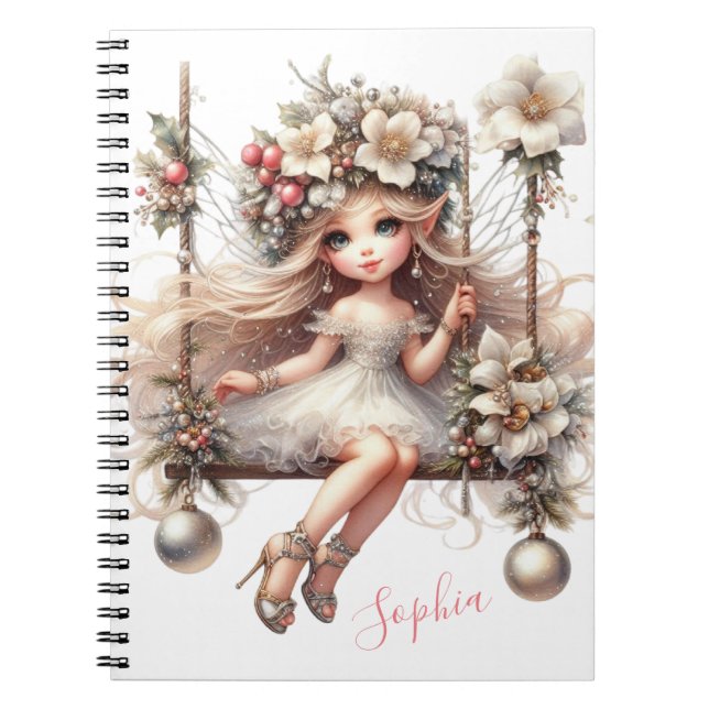 Cuaderno Hadas de Navidades blancos (Frente)