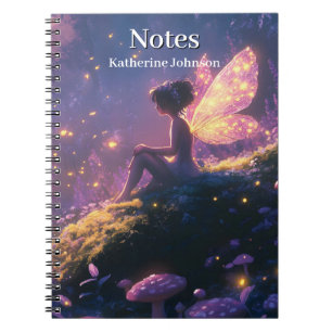 Cuaderno Hadas encantadas sentadas en un bosque mágico