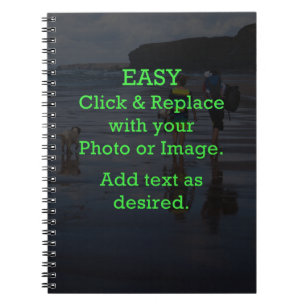 Cuaderno Haga clic y reemplace la imagen para crear la prop