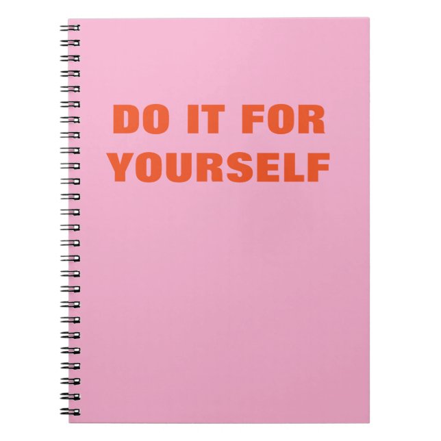 Cuaderno Hágalo por usted mismo diario Cotización motivacio (Frente)