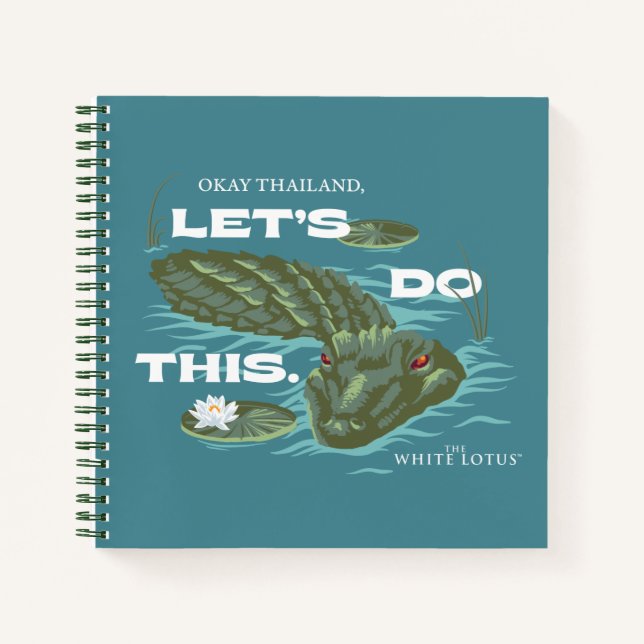 Cuaderno "Hagamos esto", lagarto - El Lotus blanco (Anverso)