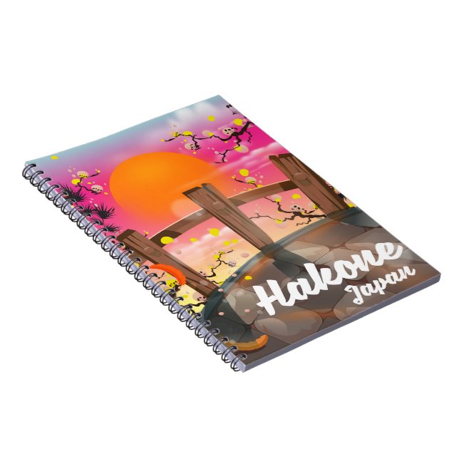 Cuaderno Hakone japón florece poster. (Lado Derecho)