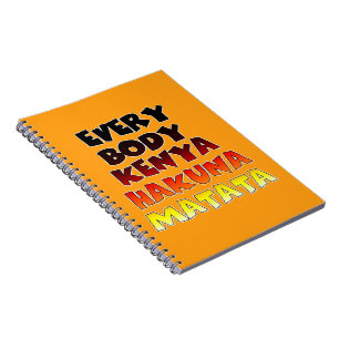 Cuaderno Hakuna Matata colorida: Una celebración keniana