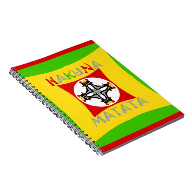 Cuaderno Hakuna Matata Fun Rasta Colores: Vibrante y despre (Lado Derecho)