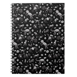 Cuaderno Halloween Animal Bats Dogs Cats Spiders Skeleters