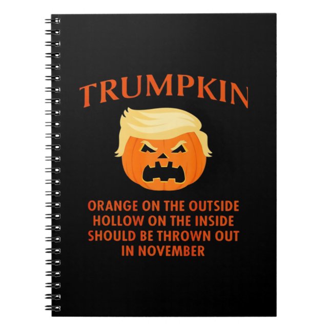 Cuaderno Halloween anti Trumpkin divertido (Frente)