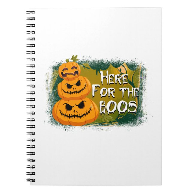 Cuaderno Halloween Aquí Para El Cumpleaños Del Boos (Frente)