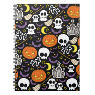 Cuaderno Halloween atemorizante: Diseño de fondo temático.