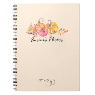 Cuaderno Halloween Autumn Fall Pumpkins Watercolor Paint