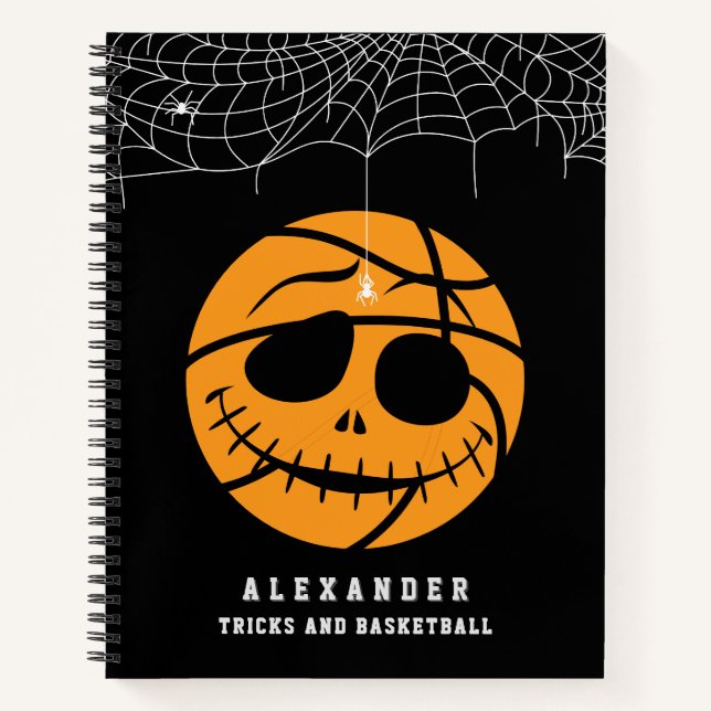 Cuaderno Halloween Basket Ball Trick o Básquetbol Cumpleaño (Anverso)