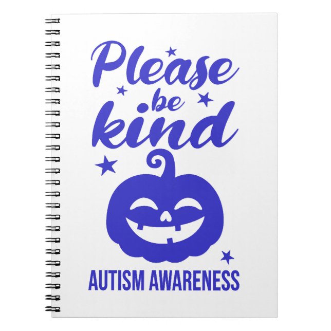 Cuaderno Halloween Blue Pumpkin Autisim Awareness (Frente)