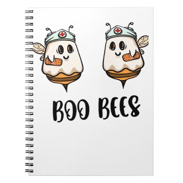 Cuaderno Halloween Boo Bees Enfermera camiseta clásica (Frente)
