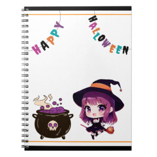 Cuaderno Halloween/bruja/otoño/octubre
