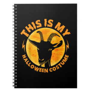 Cuaderno Halloween Cabra disfrazada Gracioso Granjero de Ca