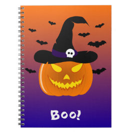 Cuaderno Halloween Calabaza Jack o’ Lantern Witch Gorra