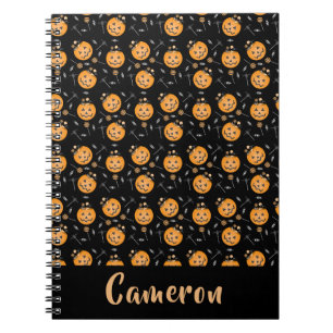 Cuaderno Halloween Calabaza Trick O Traer Nombre Personaliz