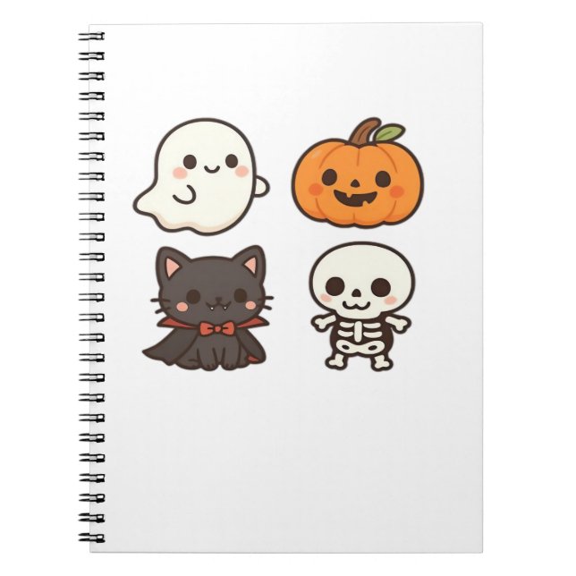 Cuaderno Halloween Characters � Ghost, Pumpkin, Black Cat & (Frente)