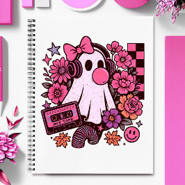Cuaderno Halloween, Chica de Fantasma Retro Estética Bubble