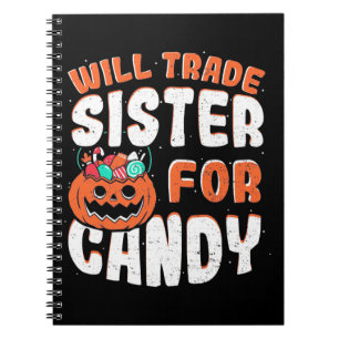 Cuaderno Halloween Comerciará Hermana Por Candy
