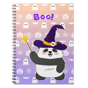 Cuaderno Halloween Curte Baby Panda Witch Magic Wand