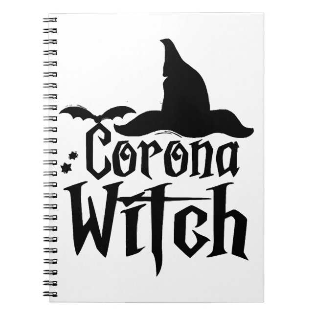 Cuaderno Halloween de Brujas Corona, Halloween divertida, (Frente)