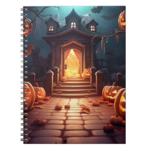 Cuaderno Halloween de calabaza brillante