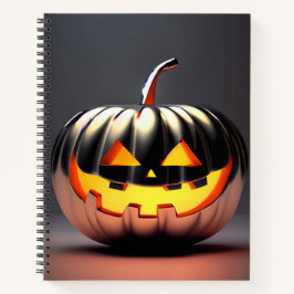 Cuaderno Halloween de calabaza brillante