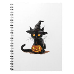 Cuaderno Halloween de calabaza de gato