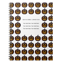 Cuaderno Halloween de calabaza festiva