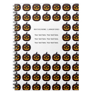Cuaderno Halloween de calabaza festiva