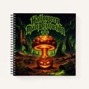 Cuaderno Halloween de Destrucción Masiva Calabaza Radioacti