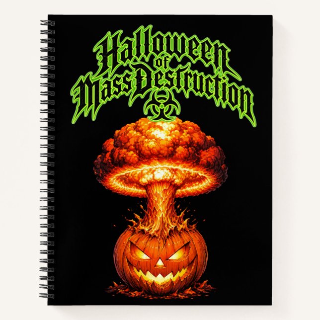 Cuaderno Halloween de Destrucción Nuclear Jack-o'-Lant (Anverso)