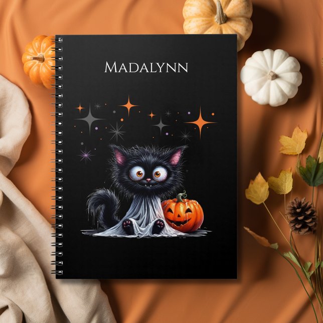 Cuaderno Halloween de ghost negro lindo (Subido por el creador)