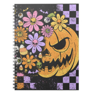 Cuaderno Halloween de la Calabaza de Caída Floral