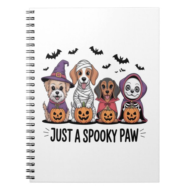 Cuaderno Halloween de perro sólo una patada espeluznante (Frente)