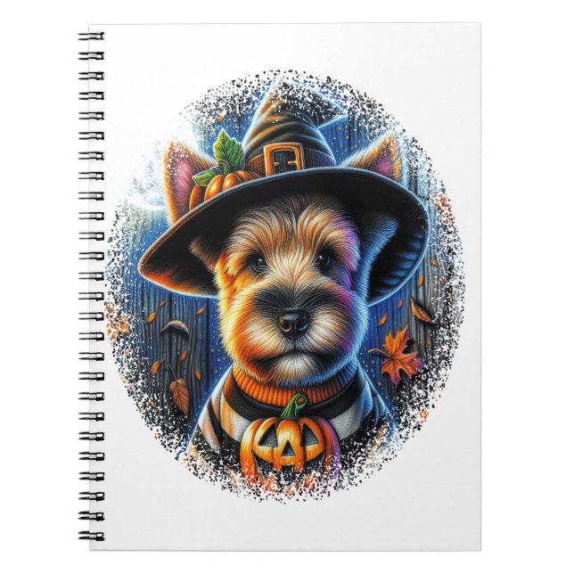 Cuaderno Halloween de Perro Terrier (Frente)